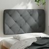 vidaXL Kopfteil-Kissen Dunkelgrau 80 cm Stoff