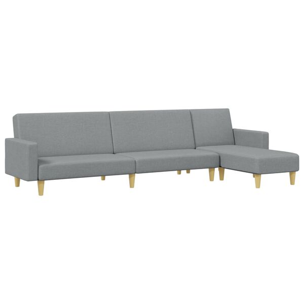 vidaXL 2-tlg. Sofagarnitur Hellgrau Stoff