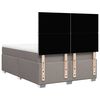 vidaXL Boxspringbett mit Matratze Taupe 140x200 cm Stoff