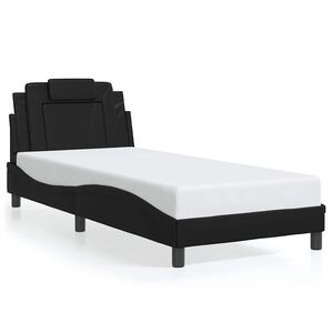 vidaXL Bettgestell "Viana" ohne Matratze Schwarz 80x200 cm Kunstleder