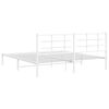 vidaXL Bettgestell mit Kopfteil Metall Wei&szlig; 180x200 cm