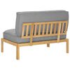 vidaXL Sofa Set mit Kissen Uni Grau 120 x 92 x 69 cm Massivholz Akazie