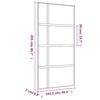 vidaXL Schiebet&uuml;r Golden 102,5x205 cm Matt ESG-Glas und Aluminium
