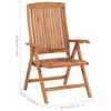 vidaXL 9-tlg. Garten-Essgruppe Massivholz Teak