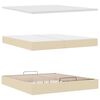 vidaXL Ottoman-Bett mit Matratze Creme 200x200 cm Stoff