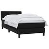 vidaXL Boxspringbett mit Matratze Schwarz 80x210 cm Samt
