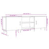 vidaXL TV-Schrank Schwarz 150x30x50 cm Holzwerkstoff