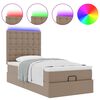 vidaXL Ottoman-Bett mit Matratze & LEDs 80x200 cm Kunstleder