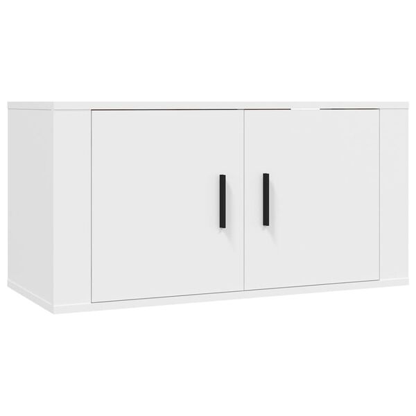vidaXL 2-tlg. TV-Schrank-Set Wei&szlig; Holzwerkstoff