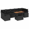 vidaXL Garten-Sofa-Set 8 stk. Schwarz