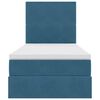 vidaXL Bett mit Stauraum und LED mit LED Dunkelblau 90 x 200 cm Samt