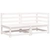 vidaXL Gartensofa 2-Sitzer Wei&szlig; Massivholz Kiefer