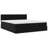 vidaXL Ottoman-Bett mit Matratze & LEDs Schwarz 160x200 cm Samt