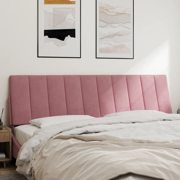 vidaXL Kopfteil-Kissen "Hanko" Rosa 180 cm Samt