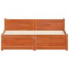 vidaXL Bettrahmen Wachsbraun 205.5 x 95.5 x 51 cm Massives Kiefernholz