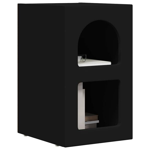 vidaXL Nachttisch Schwarz 29,5 x 33,5 x 50 cm Holzwerkstoff