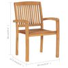 vidaXL Stapelbare Gartenst&uuml;hle mit Kissen 8 Stk. Massivholz Teak