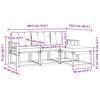 vidaXL Outdoor-Sofagarnitur mit Kissen 4 pcs Nat&uuml;rlich und Schwarz