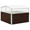 vidaXL Gew&auml;chshaus Braun 100 x 100 x 85 cm Verzinkter Stahl