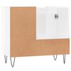 vidaXL Badschrank Hochglanz-Weiß 65x33x60 cm Holzwerkstoff