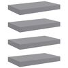 vidaXL Schwebende Wandregale 4 Stk. Grau 40x23x3,8cm MDF