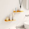 vidaXL Schwebendes Regal 2 pcs Senfgelb 30 x 9 x 2,5 cm Stahl