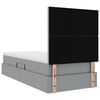 vidaXL Bett mit Stauraum und LED Hellgrau 100 x 200 cm Polyester
