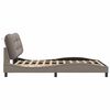 vidaXL Bettgestell ohne Matratze "Hvar" Taupe 140x200 cm Stoff