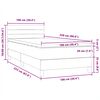 vidaXL Boxspringbett mit Matratze & LED Rosa 100x220 cm Samt