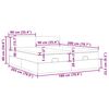 vidaXL Ottoman-Bett mit Matratzen Dunkelblau 180x200 cm Samt