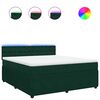 vidaXL Boxspringbett mit Matratze Dunkelgr&uuml;n 180x200 cm Samt