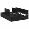 vidaXL Aufbewahrungsbettgestell Schwarz Eichen-Optik 140 x 190 cm