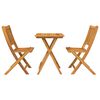 vidaXL Garten Bistro Set 3 pcs Braun Akazie Massivholz