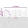 vidaXL Zaunpfosten Silber 25 x 0,5 m (50 mm Maschenweite) Stahl