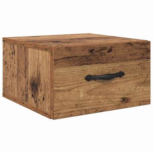 vidaXL Nachttisch mit Schubladen Altholz 35 x 35 x 20 cm Holzwerkstoff