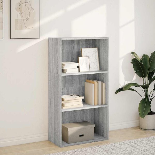 vidaXL B&uuml;cherregal Grau Sonoma 60x30x114 cm Holzwerkstoff