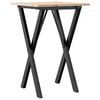 vidaXL Esstisch X-Gestell 50x50x75 cm Massivholz Kiefer und Stahl