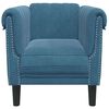 vidaXL Sessel Blau Samt