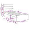 vidaXL Bettrahmen Graues Sonoma 90 x 190 cm Massives Kiefernholz