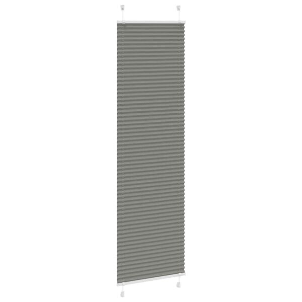 vidaXL Plissee Anthrazit 60x200 cm Stoffbreite 59,4 cm Polyester