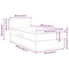 vidaXL Bett mit Stauraum und LED Reinwei&szlig; 90 x 200 cm Kunstleder