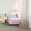 vidaXL Kinderbettgestell mit Kopfteil mit Kopfteil Rosa 70 x 140 cm PU
