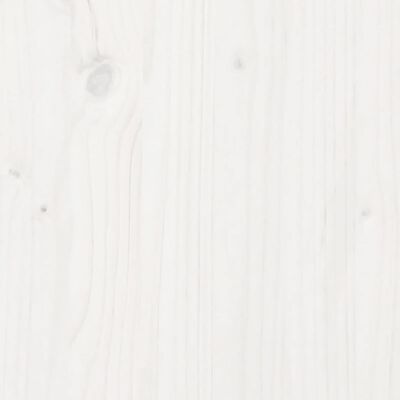 vidaXL Massivholzbett mit Kopfteil Weiß 200x200 cm Kiefer