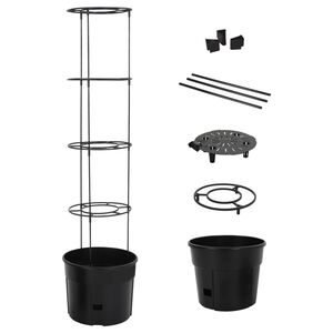vidaXL Tomatentopf Anthrazit &Oslash;39x150 cm Polypropylen