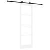 vidaXL Schiebet&uuml;r ORKDAL Wei&szlig; 78 x 232 cm Massivholz Kiefer und Glas
