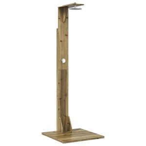 vidaXL Gartendusche 214,5 cm Impr&auml;gniertes Kiefernholz und Edelstahl