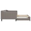 vidaXL Tagesbett Ausziehbar Taupe 90x200 cm Stoff