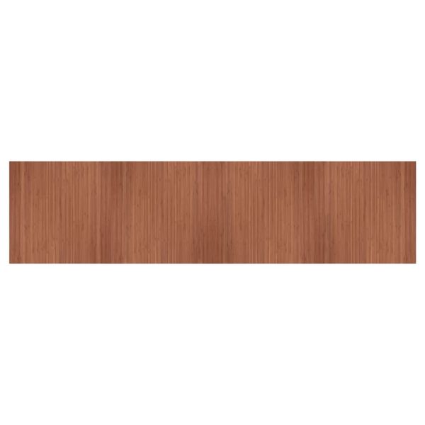 vidaXL Teppich Rechteckig Braun 100x400 cm Bambus