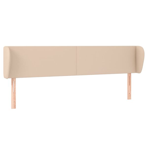 vidaXL Kopfteil mit Ohren Cappuccino-Braun 163x23x78/88 cm Kunstleder