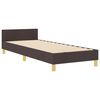vidaXL Bettgestell mit Kopfteil Dunkelbraun 80 x 200 cm Stoff